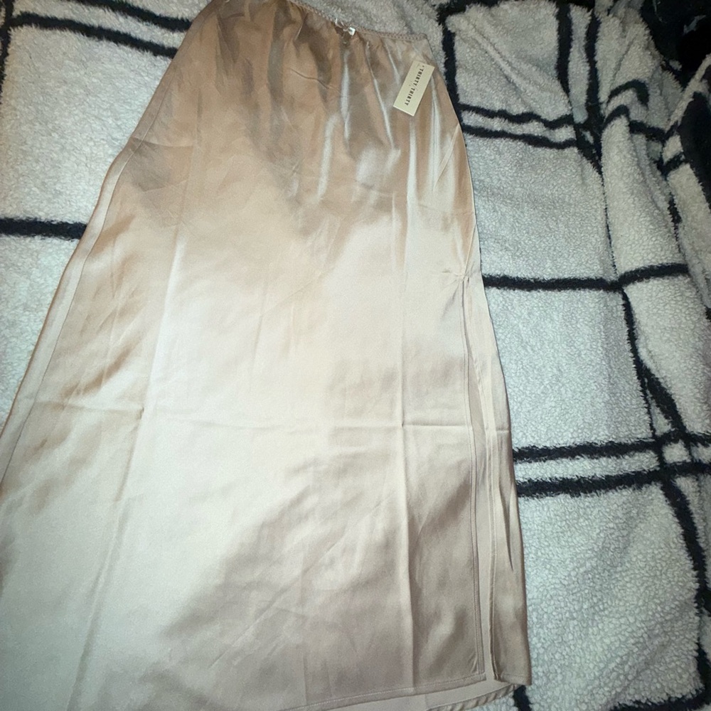 Thirty thirty Satin Slip Skirt in Blush Champagne